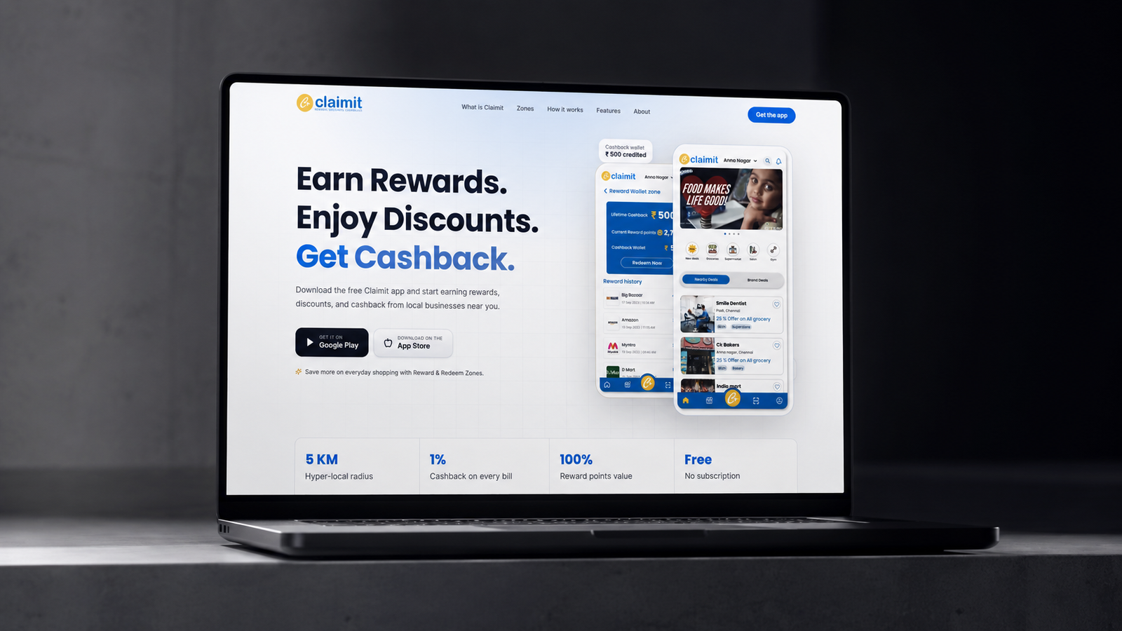 Claimit mockup
